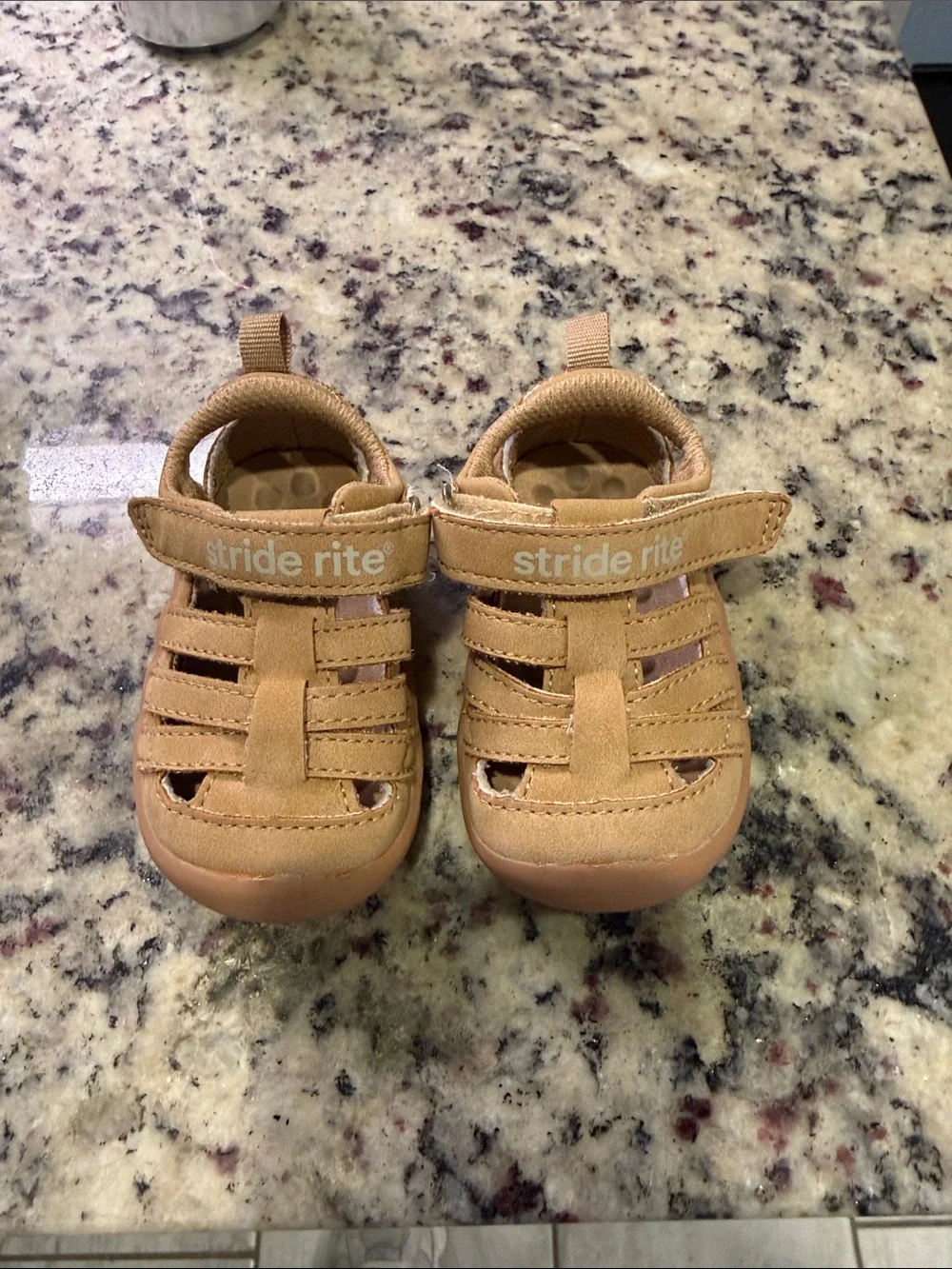 Stride Rite Tan Baby Walker Sandals